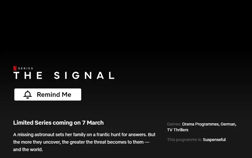 Data de lançamento do aplicativo Signal Netflix 1